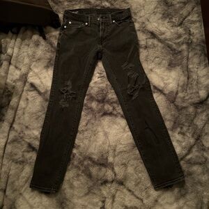 Skinny torn black jeans Abercrombie&Fitch